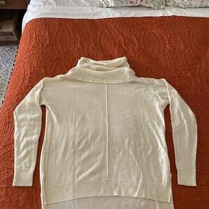 Vince Cream Cashmere & Wool Cowl Neck Sweater